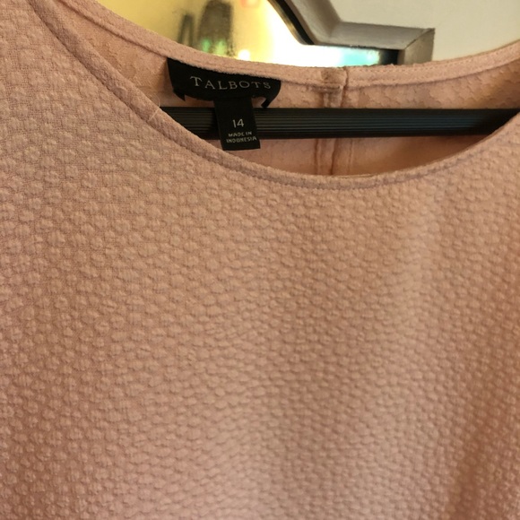 Blush short sleeve Talbots blouse sz 14 - Picture 3 of 3